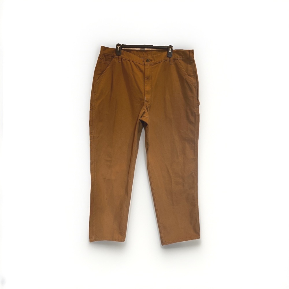 Carhartt Loose Fit Carpenter Pants Mens 42x30 Tan Utility Work Jeans Rugged